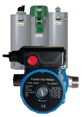 tank water heaters with our blue recirc pump